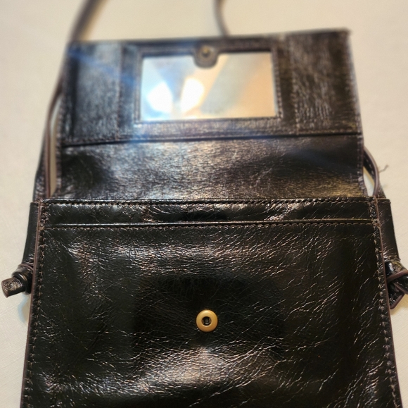 Vintage HOBO Black Leather Crossbody Bag EUC - Picture 6 of 15